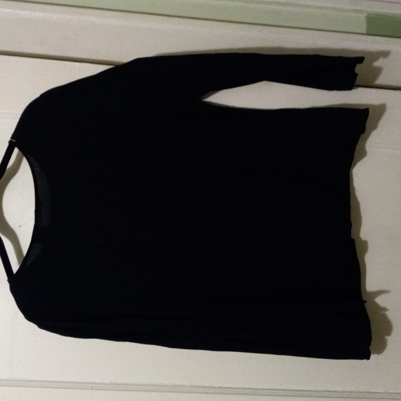 White Stag, Blouse, Blk, Slvr Stitch & sequins, Faux Blk Onyx Buttons, M 8/10 - Picture 4 of 4